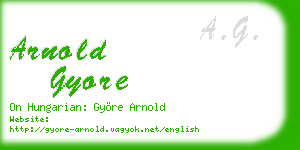 arnold gyore business card
